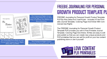 FREEBIE Journaling for Personal Growth Product Template PLR