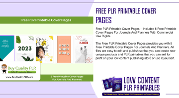 Free PLR Printable Cover Pages
