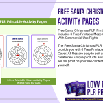 Free Santa Christmas PLR Printable Activity Pages