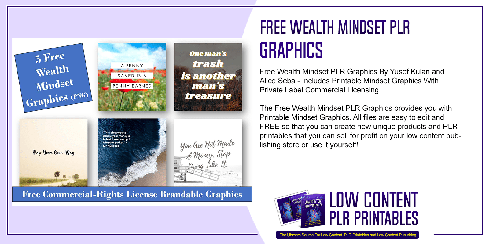 Free Wealth Mindset PLR Graphics