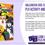 Halloween Dog Color By Number PLR Activity and Coloring Pages