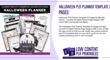 Halloween PLR Planner Template 25 Pages