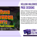 Helluva Halloween PLR Coloring Page Designs