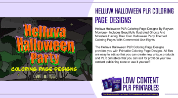 Helluva Halloween PLR Coloring Page Designs