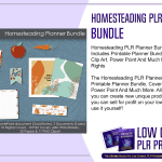 Homesteading PLR Planner Bundle