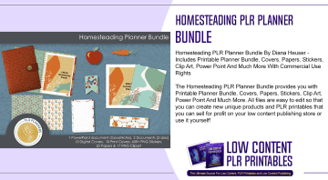 Homesteading PLR Planner Bundle