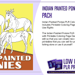 Indian Painted Ponies PLR Coloring Pack