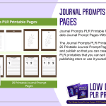 Journal Prompts PLR Printable Pages