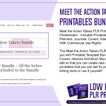 Meet the Action Takers PLR Printables Bundle