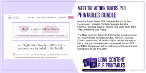 Meet the Action Takers PLR Printables Bundle | PLR Printables