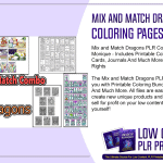 Mix and Match Dragons PLR Coloring Pages