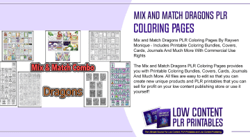 Mix and Match Dragons PLR Coloring Pages