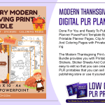 Modern Thanksgiving Print and Digital PLR Planner Bundle