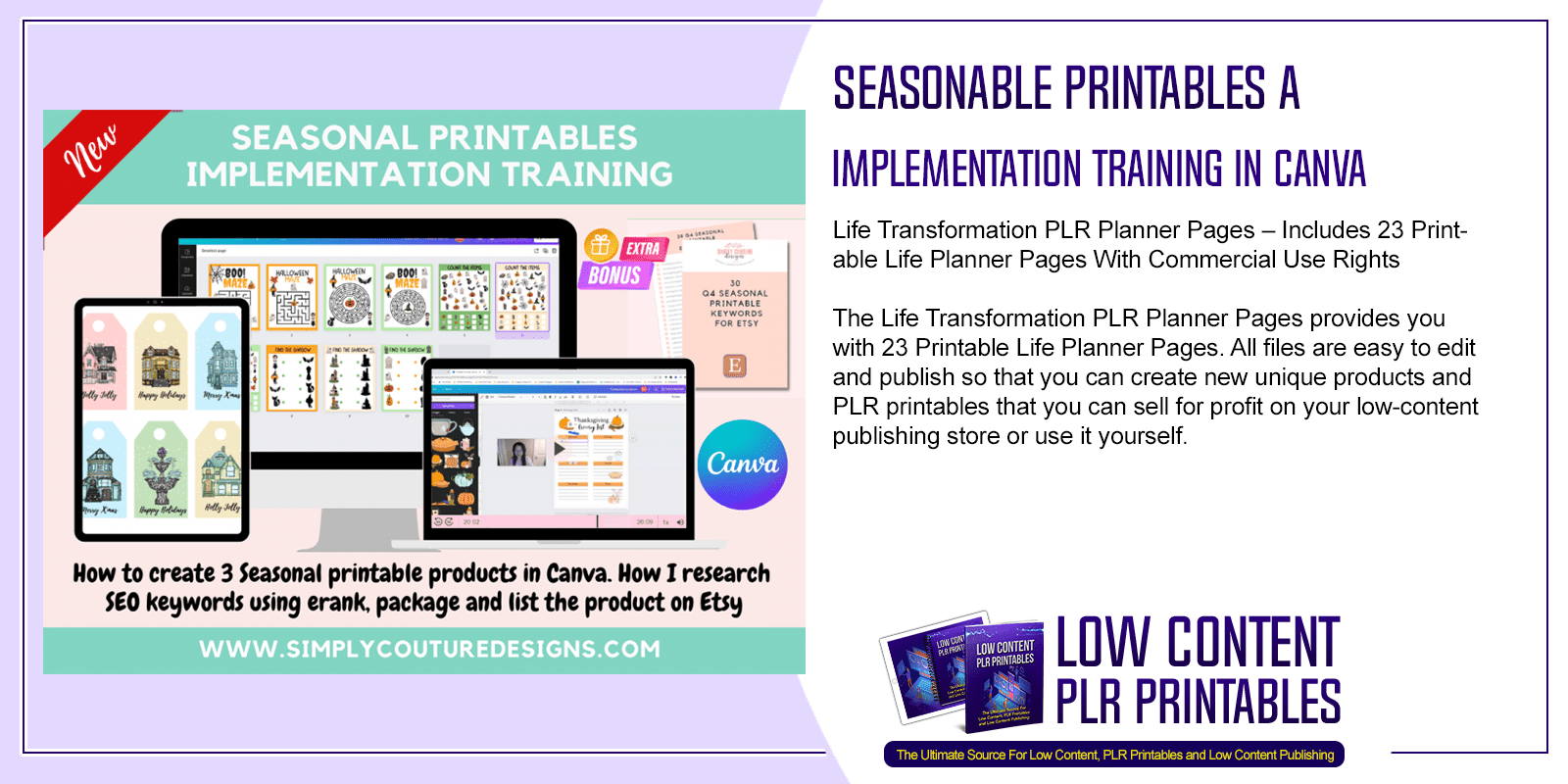 Seasonable Printables Implementation Training in Canva