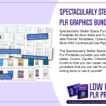 Spectacularly Stellar Space Fun PLR Graphics Bundle For Printables