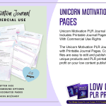 Unicorn Motivation PLR Journal 46 Pages