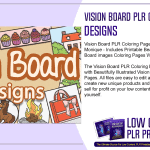 Vision Board PLR Coloring Page Designs