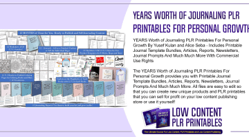 YEARS Worth of Journaling PLR Printables For Personal Growth