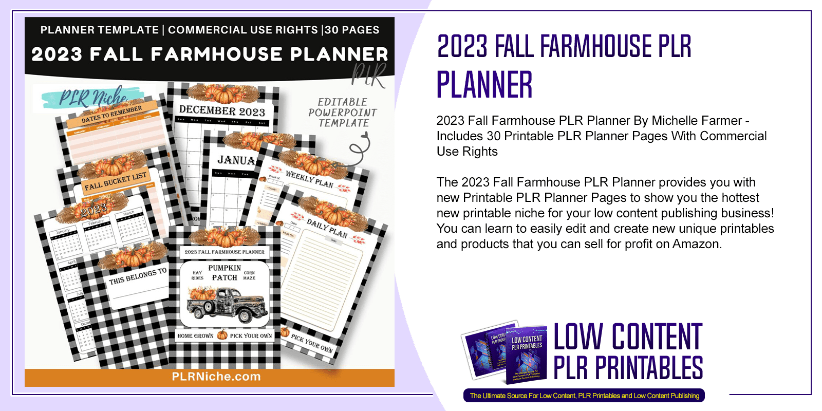 2023 Fall Farmhouse PLR Planner
