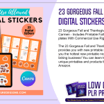 23 Gorgeous Fall and Thanksgiving Digital Stickers