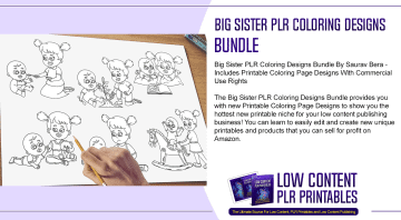 Big Sister PLR Coloring Designs Bundle