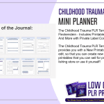 ChildHood Trauma PLR Templates Mini Planner