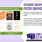 December Holiday Printable PLR Poster Graphics