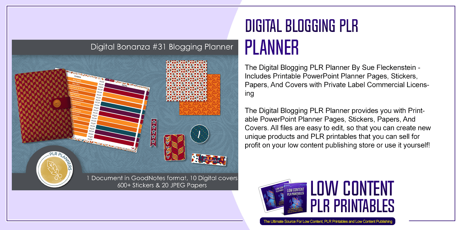 Digital Blogging PLR Planner