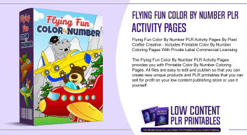 Flying Fun Color By Number PLR Activity Pages