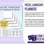 Pastel Landscape Digital PLR Planners