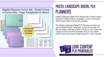 Pastel Landscape Digital PLR Planners