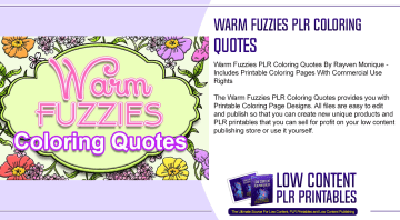 Warm Fuzzies PLR Coloring Quotes