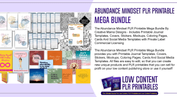 Abundance Mindset PLR Printable Mega Bundle 2