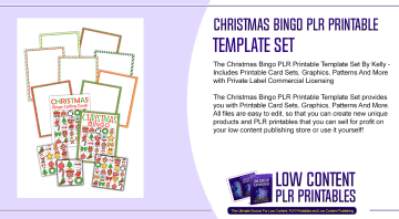 Christmas Bingo PLR Printable Template Set
