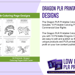 Dragon PLR Printable Coloring Page Designs