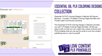 Essential Oil PLR Coloring Designs Collection