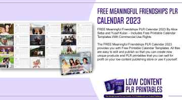 FREE Meaningful Friendships PLR Calendar 2023