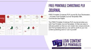 FREE Printable Christmas PLR Journal
