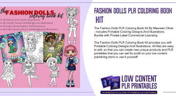 Fashion Dolls PLR Coloring Book Kit