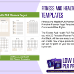 Fitness And Health PLR Planner Templates