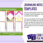 Journaling Notes PLR Printable Templates