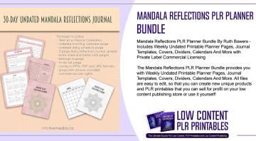 Mandala Reflections PLR Planner Bundle