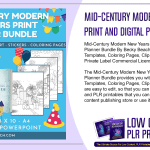 Mid Century Modern New Years Print and Digital PLR Planner Bundle
