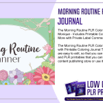 Morning Routine PLR Coloring Journal