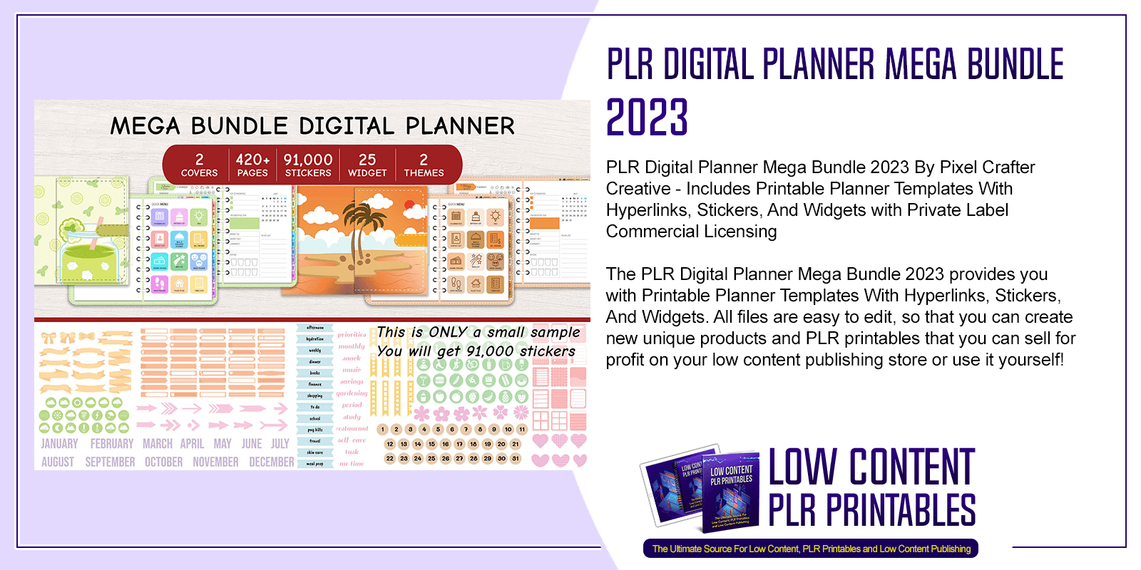 PLR Digital Planner Mega Bundle 2023