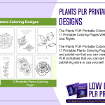 Plants PLR Printable Coloring Designs