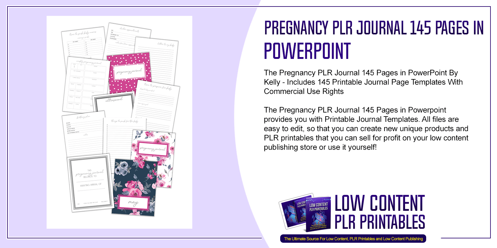 Pregnancy PLR Journal 145 Pages in PowerPoint