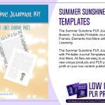 Summer Sunshine PLR Journal Templates 2