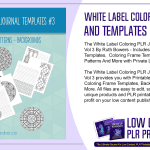 White Label Coloring PLR Journal and Templates Pack Vol 3