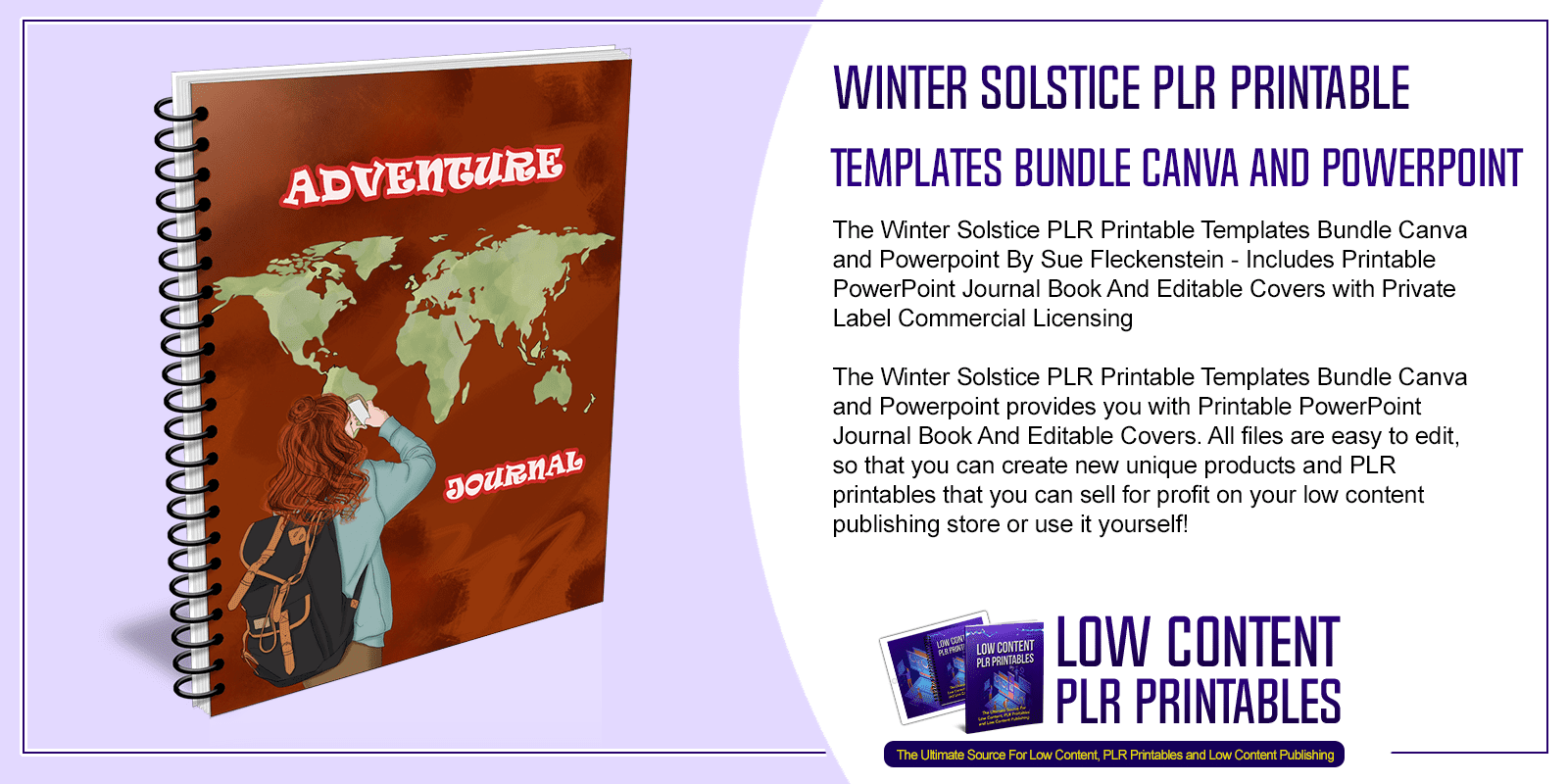 Winter Solstice PLR Printable Templates Bundle Canva and Powerpoint